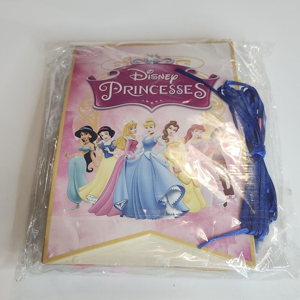 Disney Princesses Party Pack Banner, Balloons, 24 Cup Cake Decor, Stickers